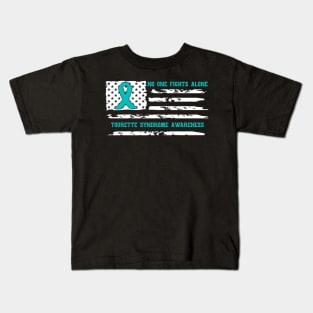 No One Fights Alone Tourette Syndrome Awareness Kids T-Shirt